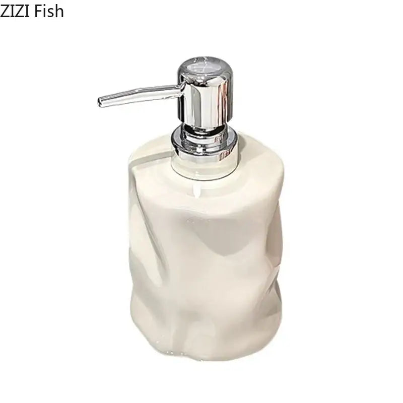 White Ceramic Soap Dispenser