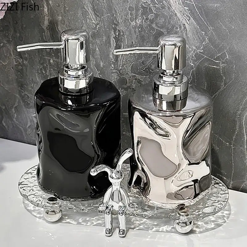 White Ceramic Soap Dispenser