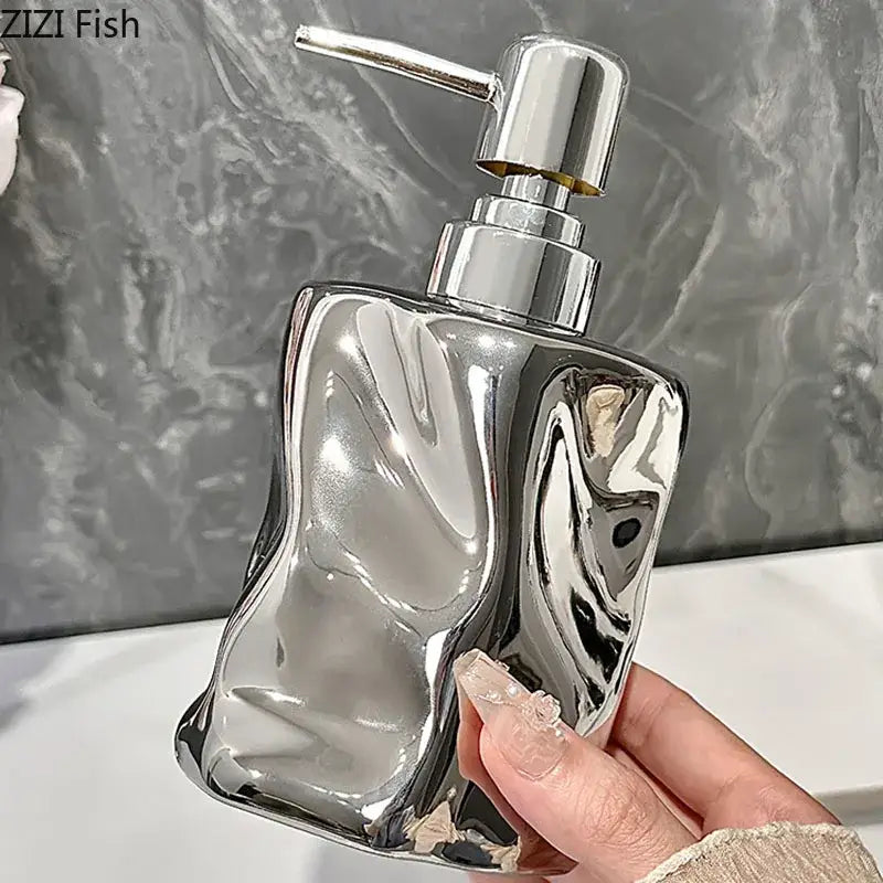 White Ceramic Soap Dispenser