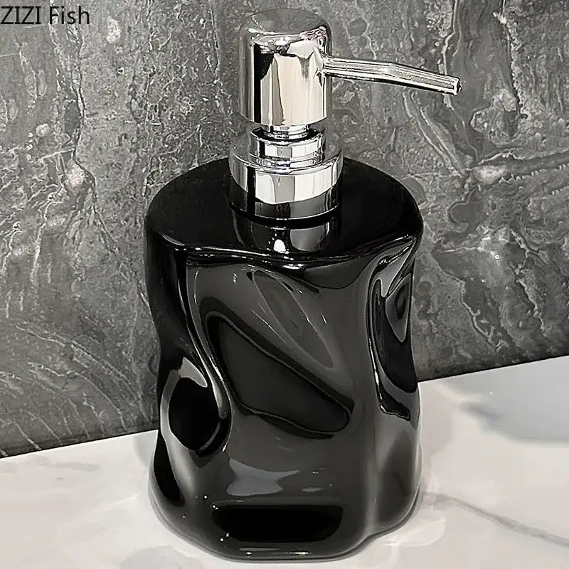 White Ceramic Soap Dispenser