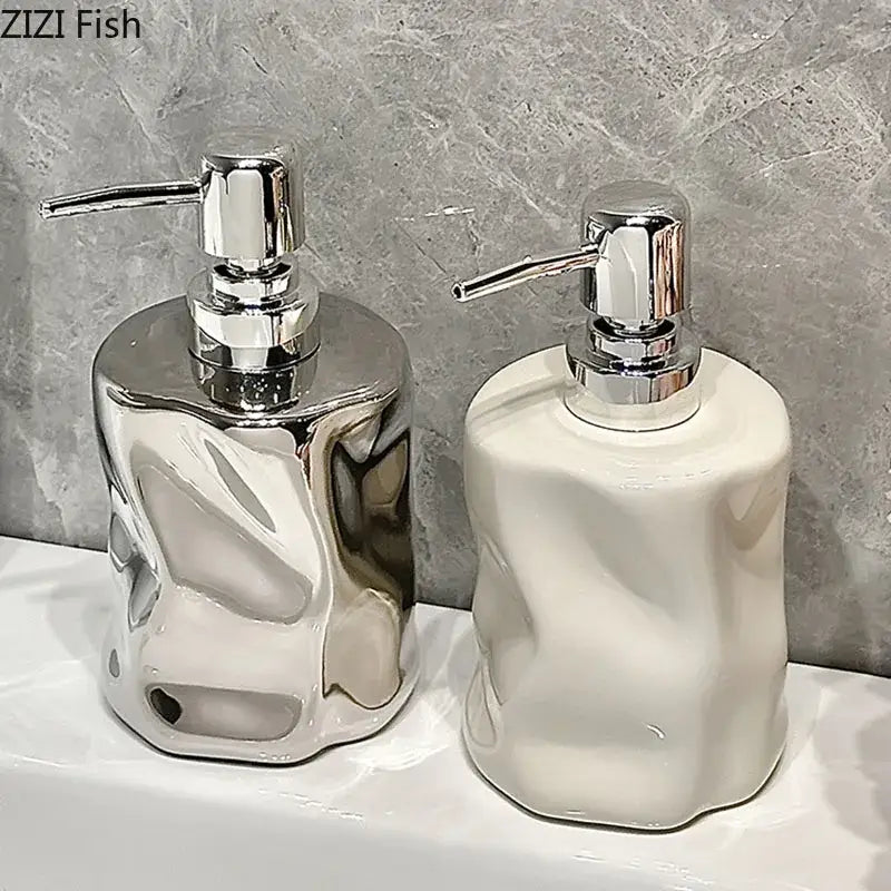 White Ceramic Soap Dispenser