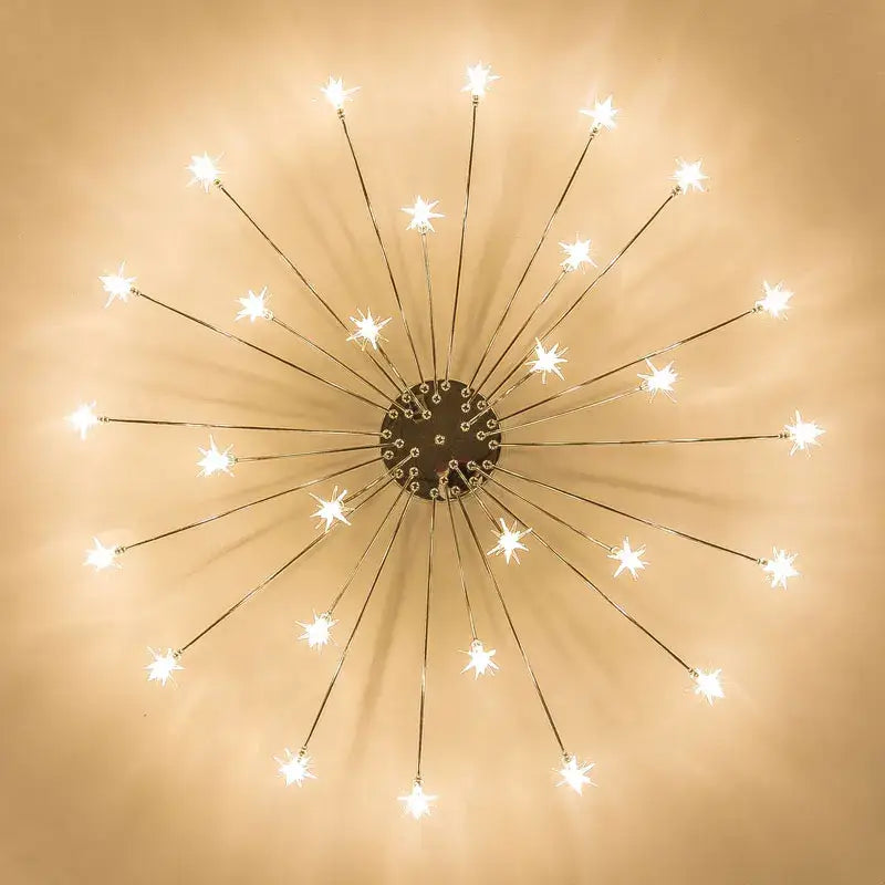 Chrome Starburst LED Chandelier