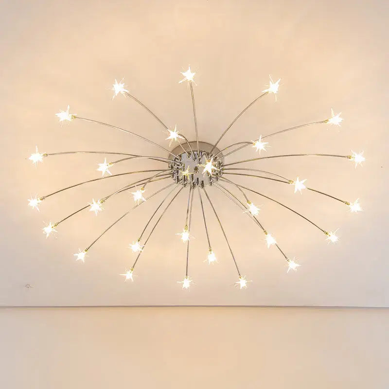 Chrome Starburst LED Chandelier