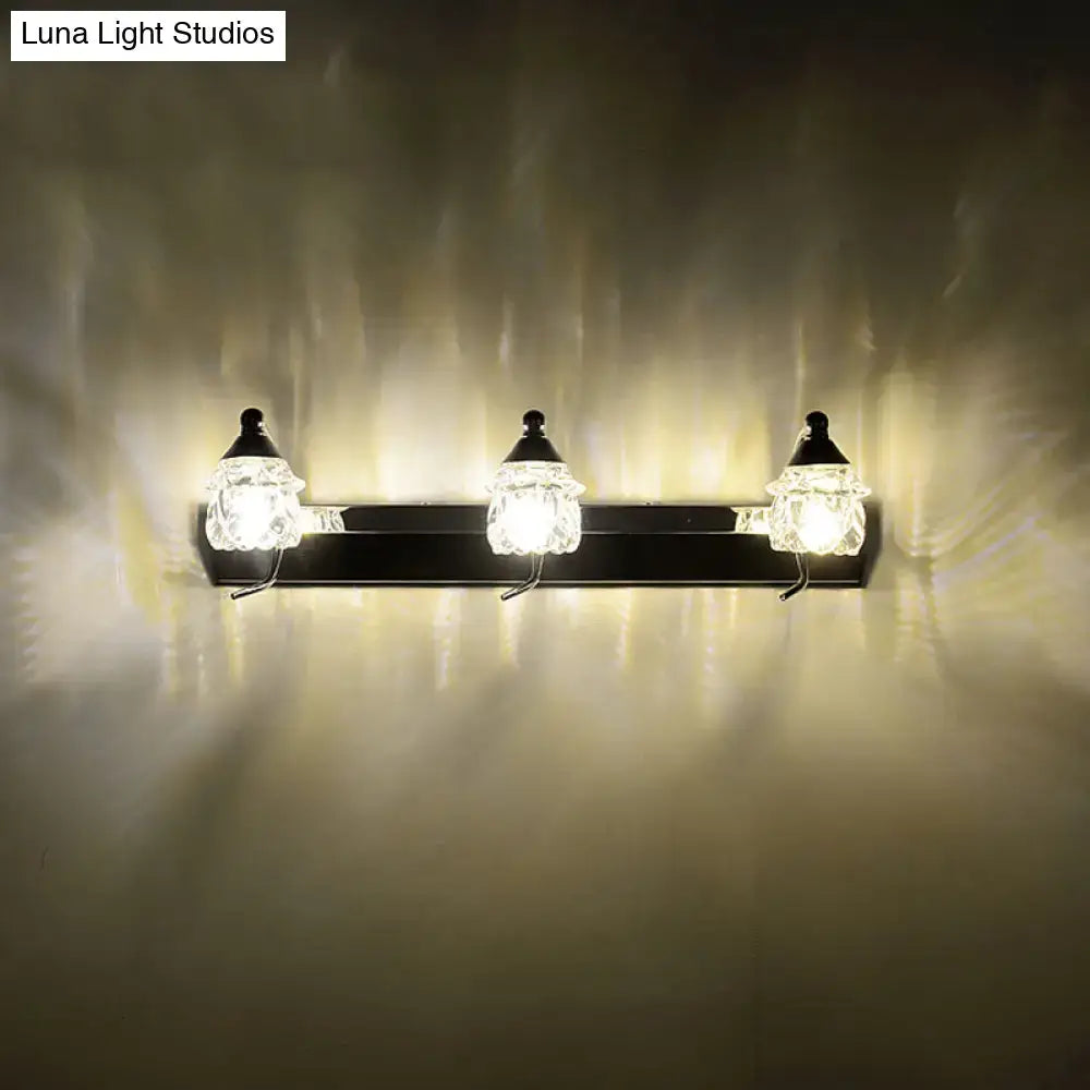 Chrome Crystal Vanity Light Three-Light Warm White