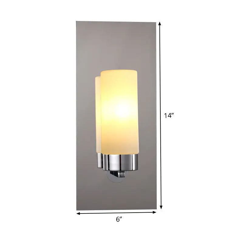 Chrome Opal Tube Sconce