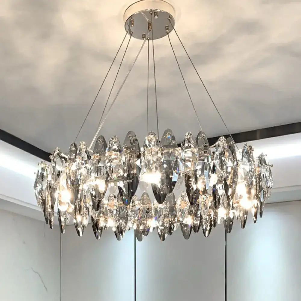 Chrome Clear Crystal Chandelier