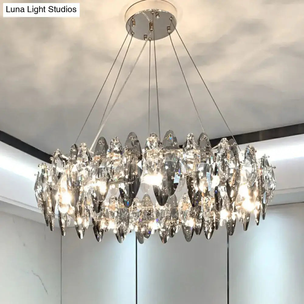 Chrome Clear Crystal Chandelier