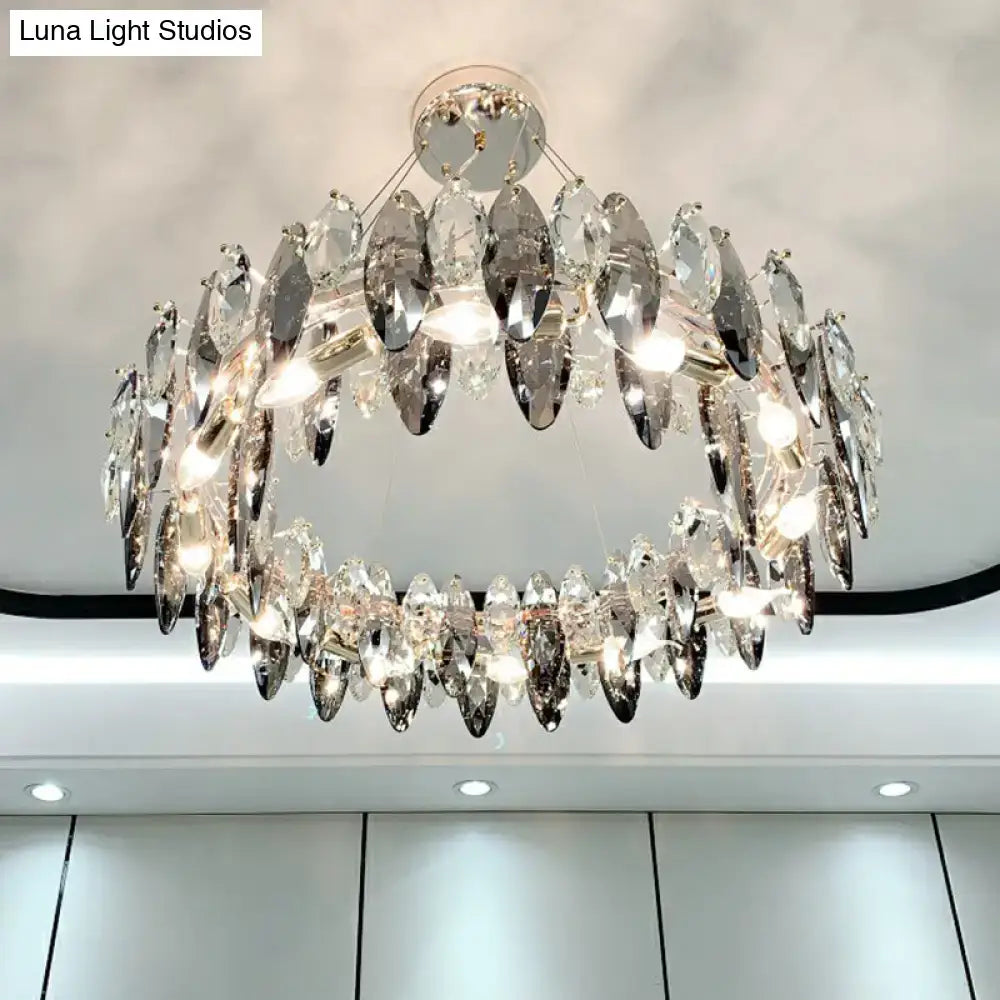 Chrome Clear Crystal Chandelier