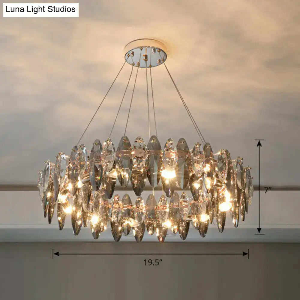 Chrome Clear Crystal Chandelier