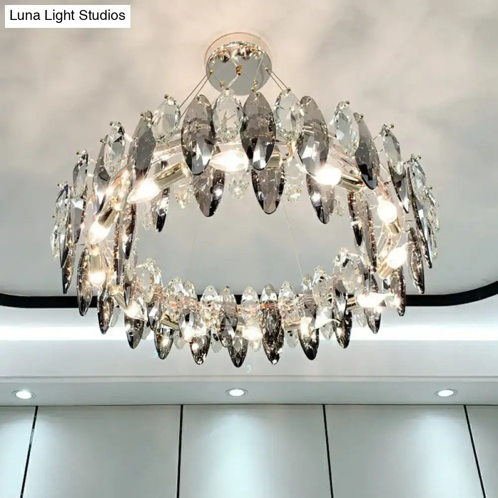 Chrome Clear Crystal Chandelier