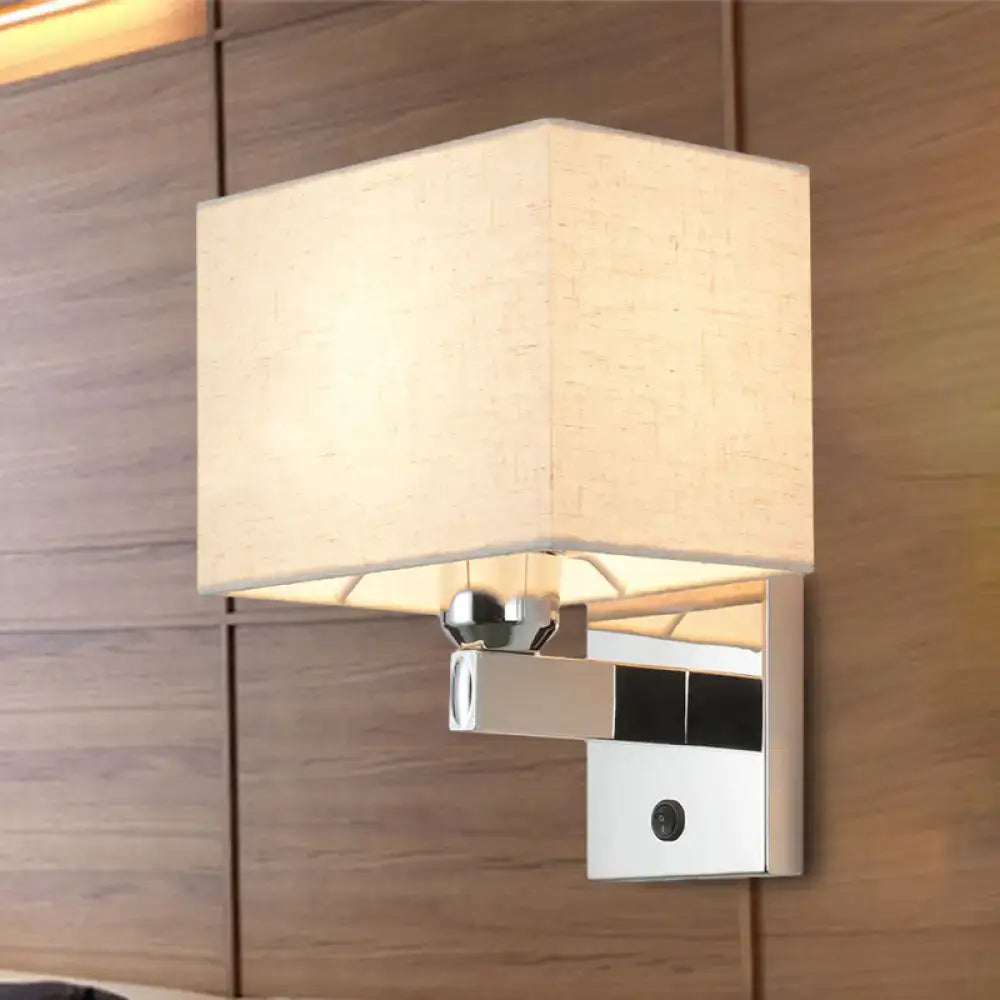 Chrome Rectangle Wall Sconce