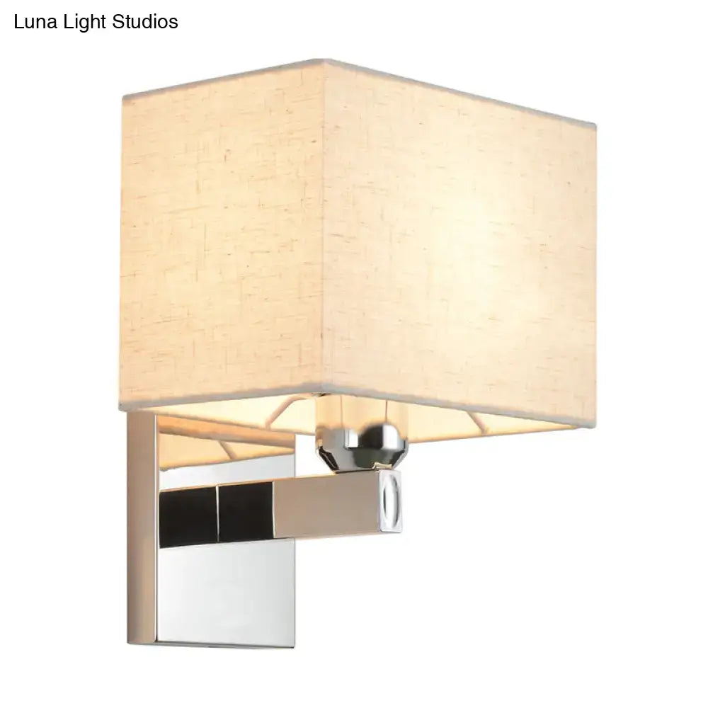 Chrome Rectangle Wall Sconce