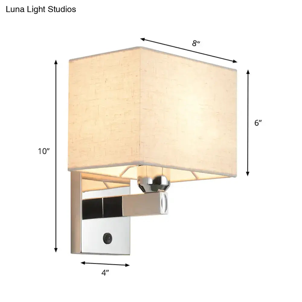 Chrome Rectangle Wall Sconce