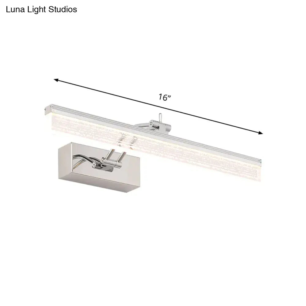 Chrome Textured Vanity Light