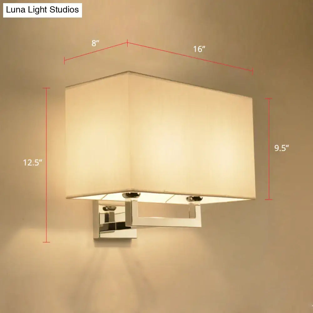 Chrome Fabric Wall Sconce