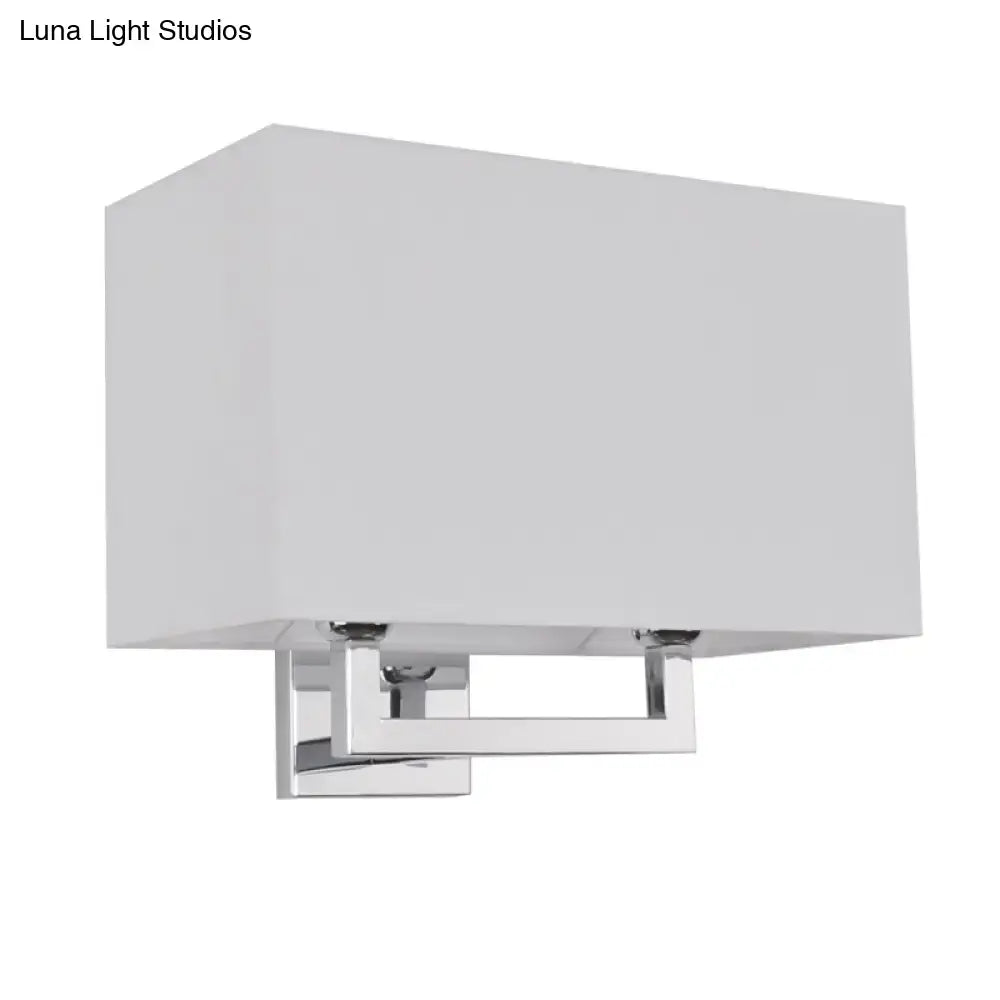 Chrome Fabric Wall Sconce