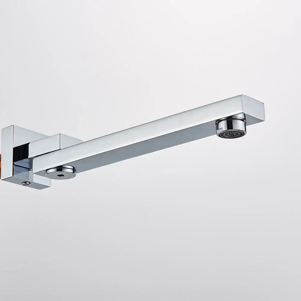Chrome Rectangular Wall Faucet