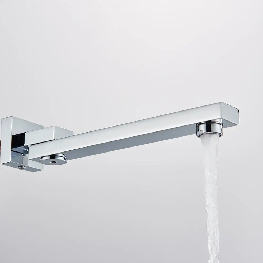 Chrome Rectangular Wall Faucet