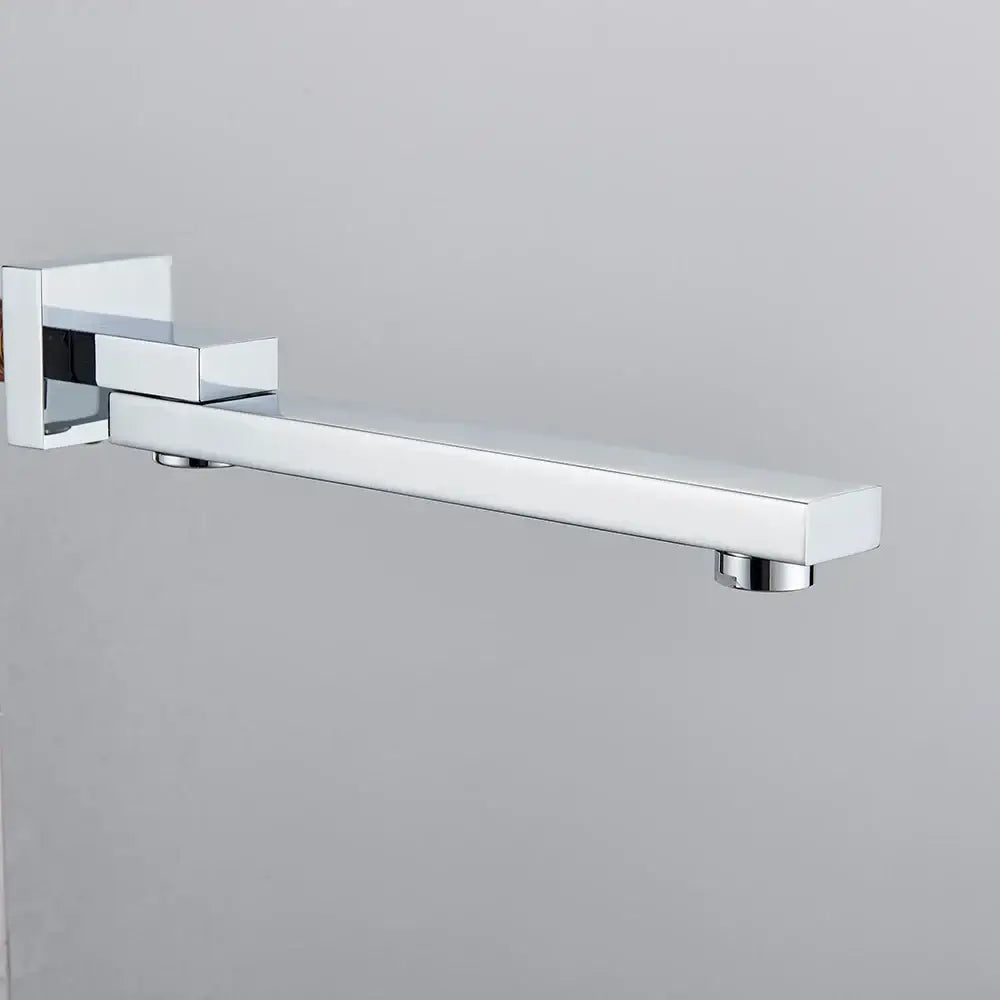 Chrome Rectangular Wall Faucet