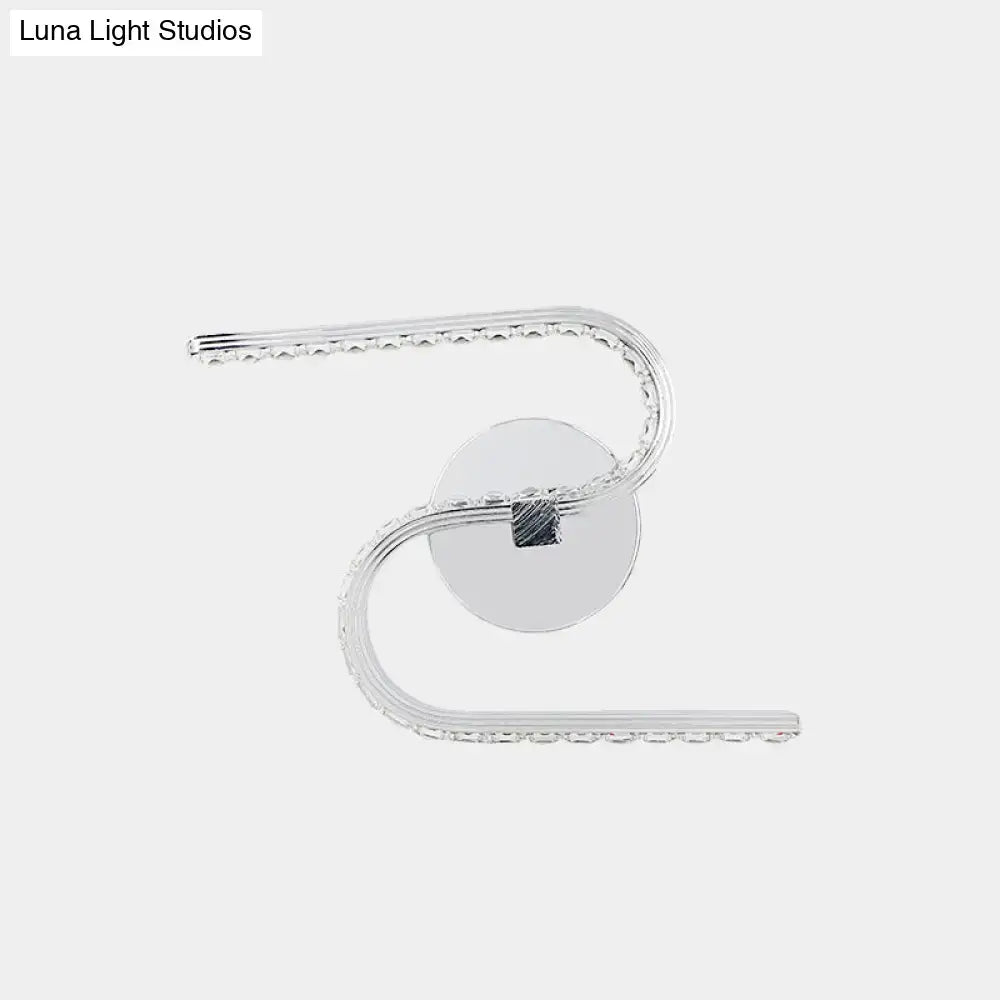Chrome S-Shape Wall Sconce
