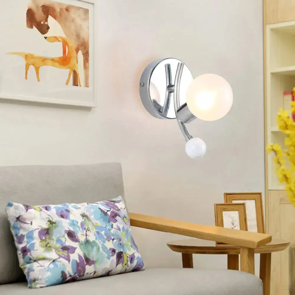 Chrome Globe Wall Sconce