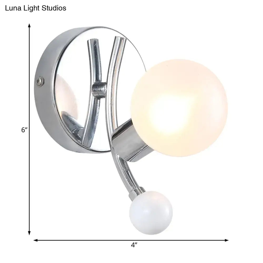 Chrome Globe Wall Sconce