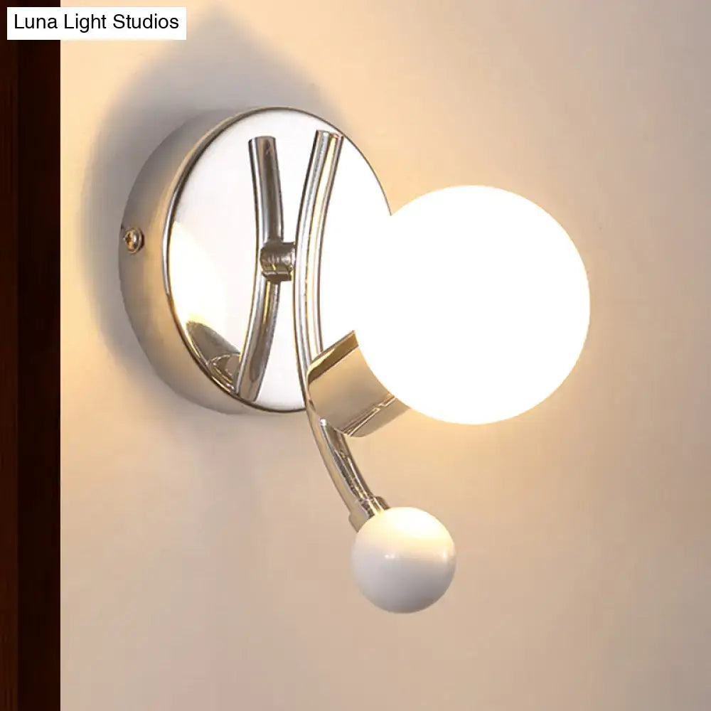 Chrome Globe Wall Sconce