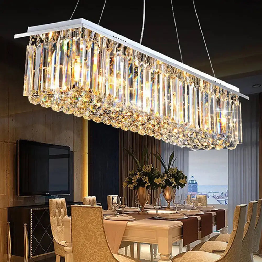 Stainless Steel Crystal Chandelier