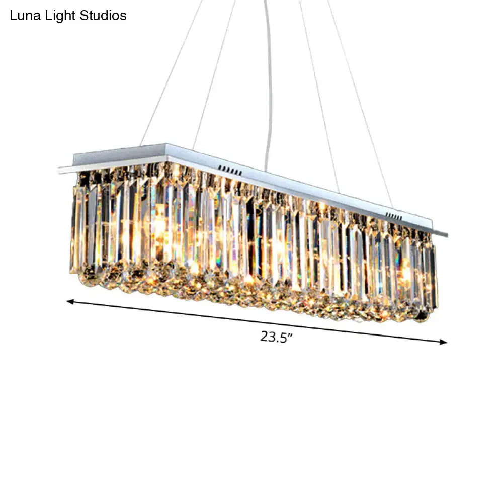 Stainless Steel Crystal Chandelier