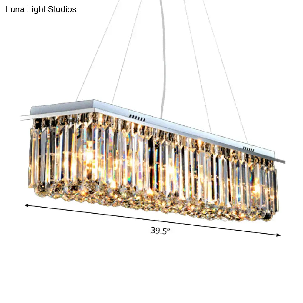 Stainless Steel Crystal Chandelier