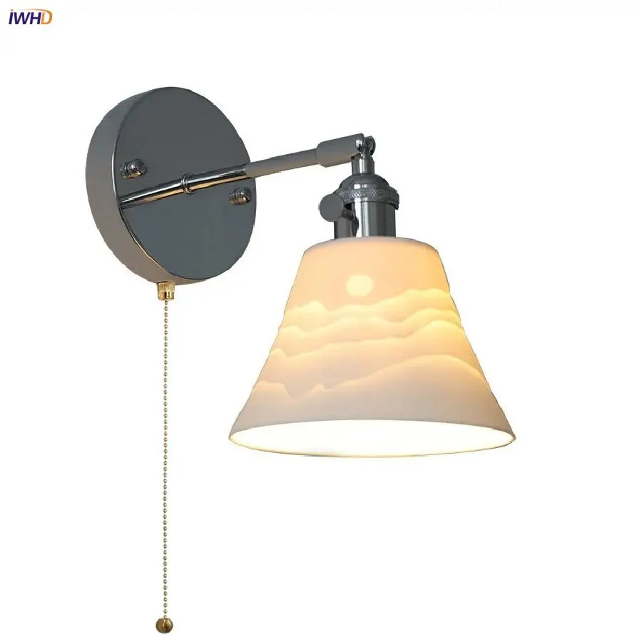 Chrome Ceramic Wall Sconce