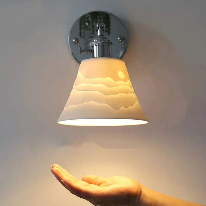 Chrome Ceramic Wall Sconce