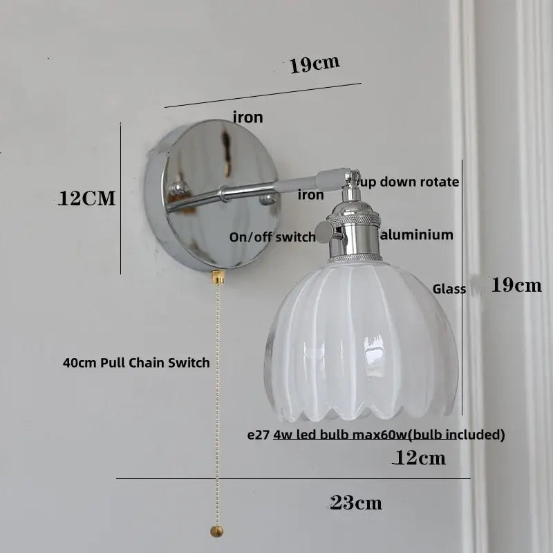 Chrome Ceramic Wall Sconce