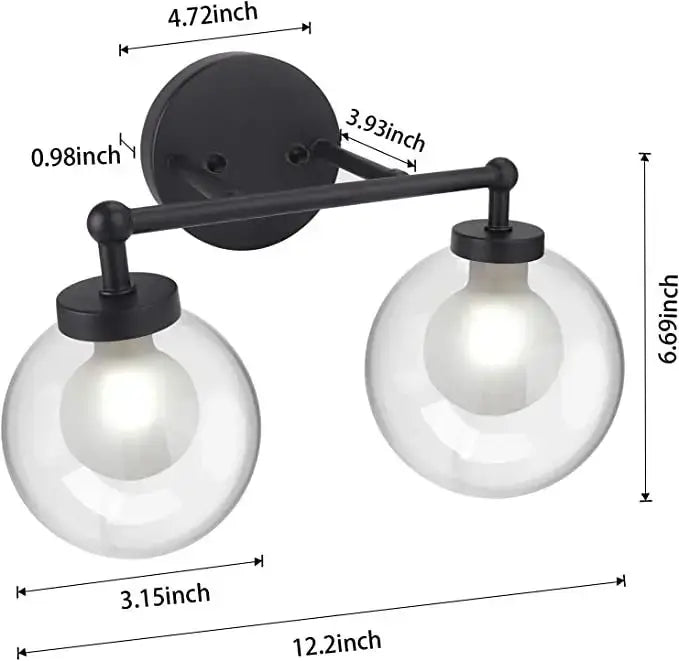 Chrome Iron Vanity Wall Lamp