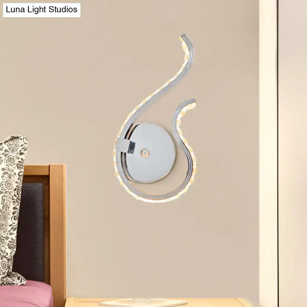 Chrome Twist Wall Sconce