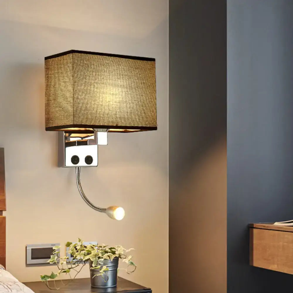 Chrome Gooseneck Wall Lamp