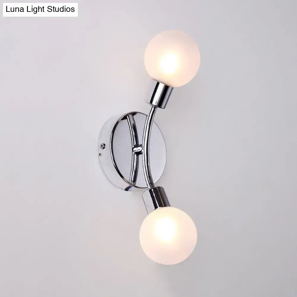 Chrome Glass Sconce Light