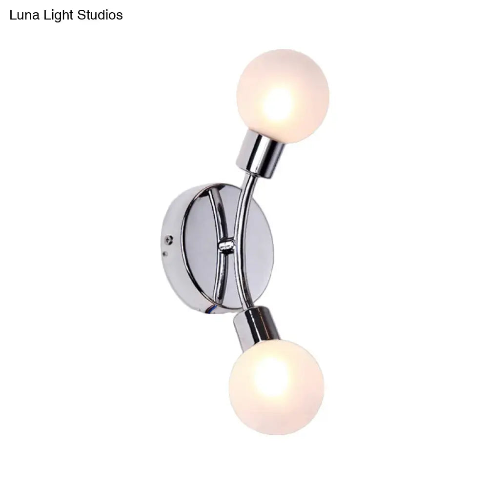 Chrome Glass Sconce Light