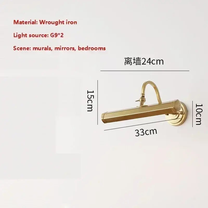 Chrome Gold Mirror Wall Light