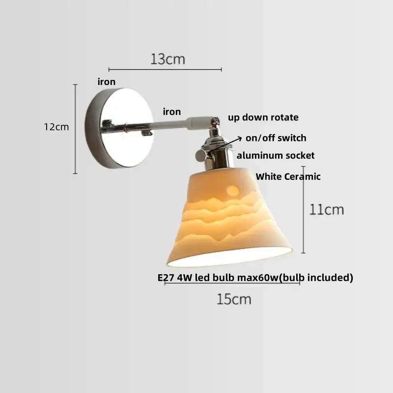 Chrome Fabric Shade Wall Light