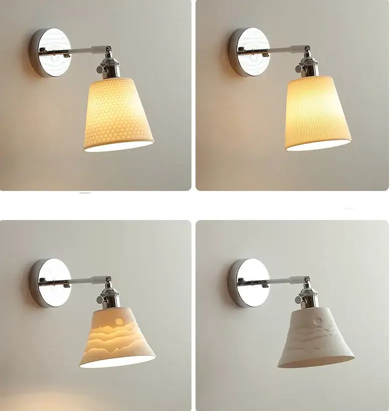 Chrome Fabric Shade Wall Light