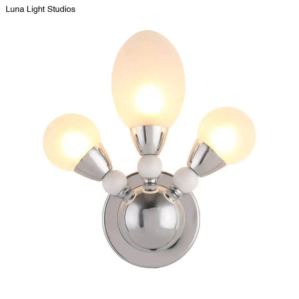 Chrome Glass Dual-Light Wall Sconce