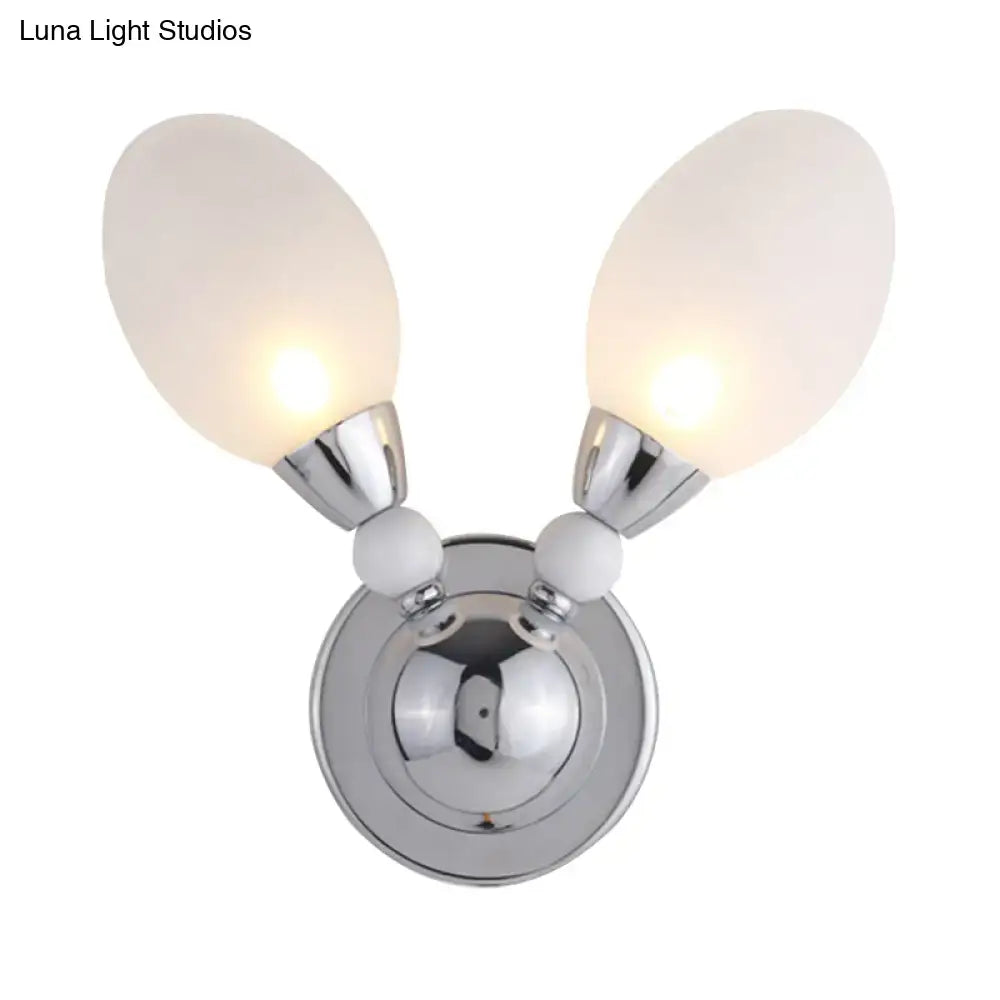 Chrome Glass Dual-Light Wall Sconce