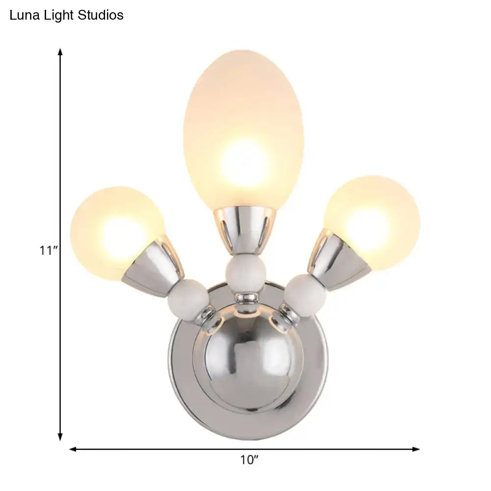 Chrome Glass Dual-Light Wall Sconce