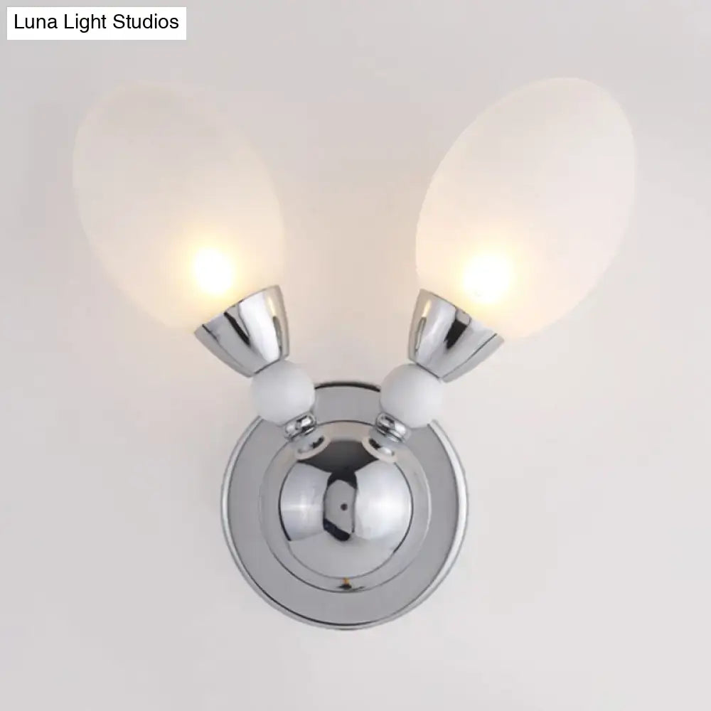 Chrome Glass Dual-Light Wall Sconce