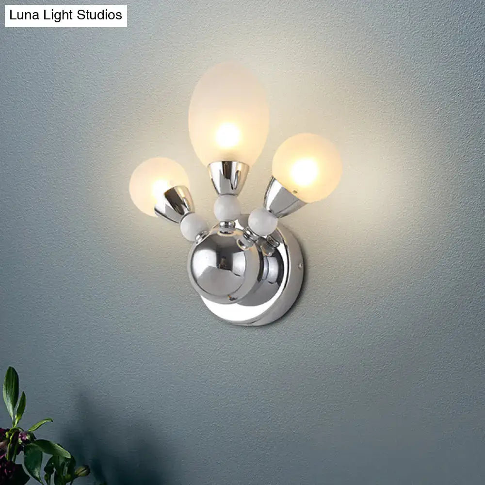 Chrome Glass Dual-Light Wall Sconce