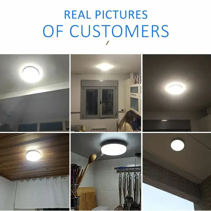 Black LED Circular Bathroom Ceiling Light