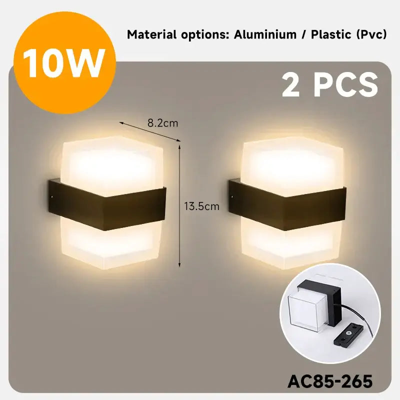 Black Acrylic LED Wall Light