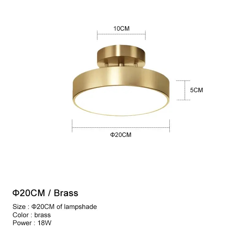 Brass LED Ceiling Chandelier