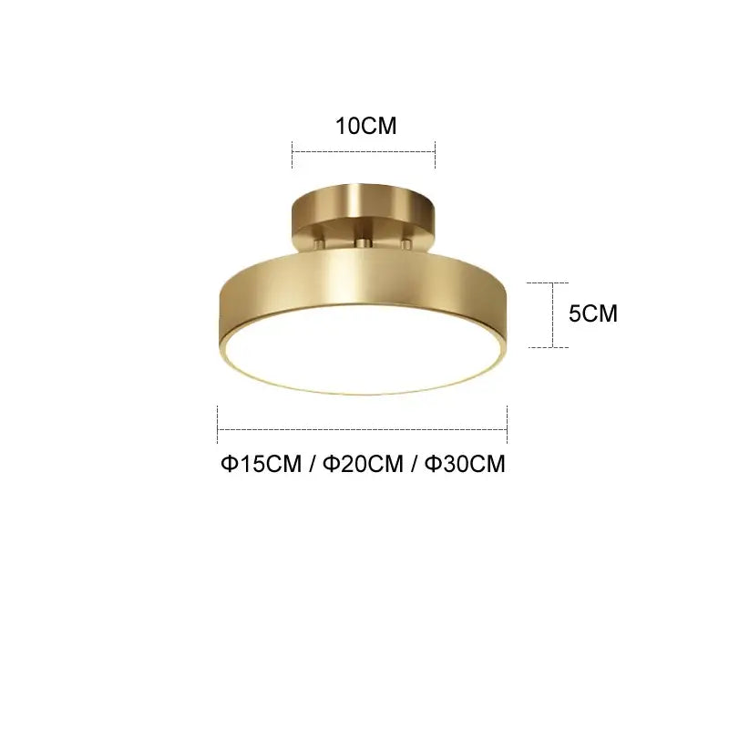 Brass LED Ceiling Chandelier